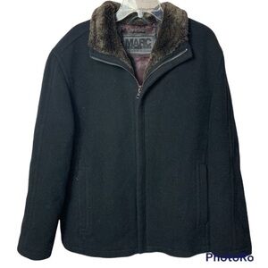 Marc New York Faux Fur Lined Wool Zippered Jacket